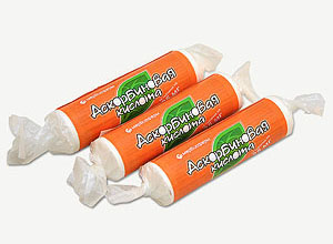 Препарат Аскорбиновая кислота  25 мг, № 10. ОАО "ЭКЗОН" Республика Беларусь