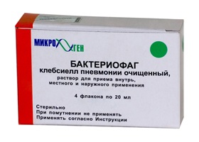 Препарат Бактериофаг клебсиелл пневмонии очищенный.