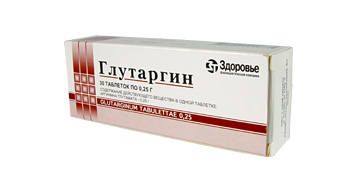 Препарат Глутаргин 0,25г № 10х3.