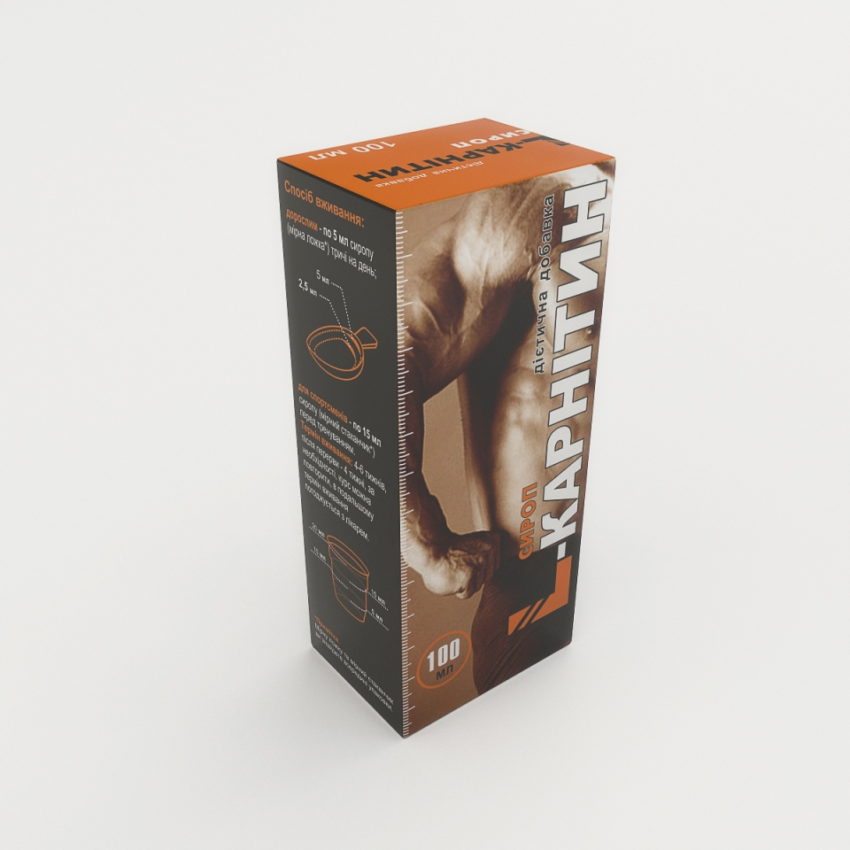 Препарат L - карнитин сироп 100 мл.