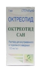 Препарат Окреотид Сан. Sun Pharmaceutical Industries Ltd. (Сан Фармасьютикал Индастрис) Индия