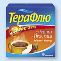 Препарат ТераФлю® от гриппа и простуды Экстра. ООО "Альтфарм" Россия