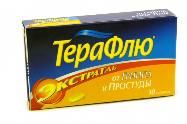 Препарат ТераФлю ЭКСТРАТАБ. ООО "Альтфарм" Россия